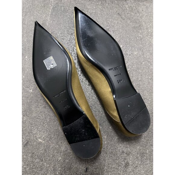 Saint Laurent Carolyn Slipper Flats Cuba Gold - Picture 9 of 9